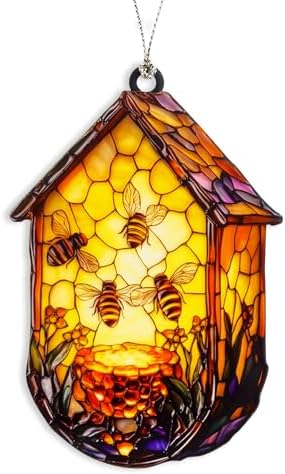 Honeycomb Ornaments, Bee Ornament for Christmas Tree, Unique Honeybee Gifts 2026, Cute Beehive Decoration for Home and Holiday, Christmas Ornaments for Bee Lovers, Nature Inspired Hanging Ornament