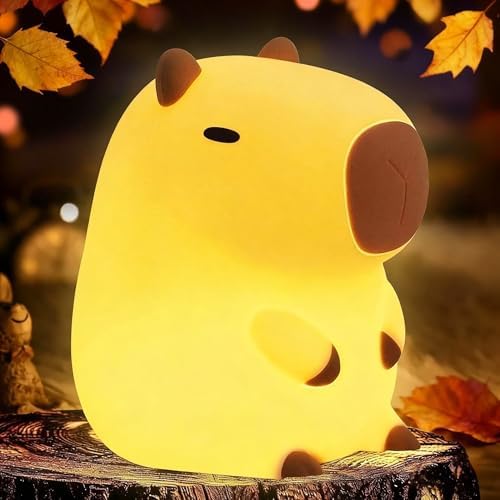 YR YRHH-PET Capybara Cute Night Light, Kid Squishy Lamp Capibara Stuff Gift
