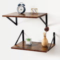 Axeman Deep Floating Shelves for Wall, 16W x 12D Rustic Wood Wall Shelves Set of 2, 12 Inch Deep Large Floating Shelves for Decor & Storage, Hanging Shelves for Farmhouse Kitchen Bathroom Bedroom