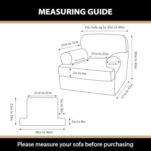 Sofa Cover 2 Pieces T Cushion Chair Covers with Arms Super Stretch Chair Slipcover for Living Room,Slip Cover Anti Slip Armchair Furniture Protector Pet Universal(Blue Grey, 1 Cushion)
