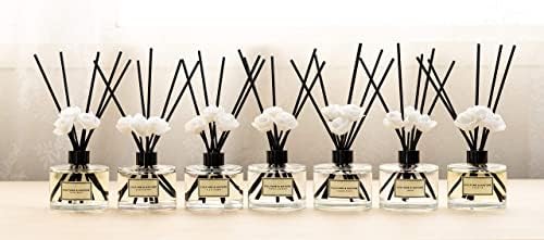 CULTURE & NATURE Reed Diffuser Set 6.7oz (200ml) Lime Basil Mandarin Scented Diffuser with Sticks Home Fragrance Reed Diffuser for Bathroom Shelf Decor