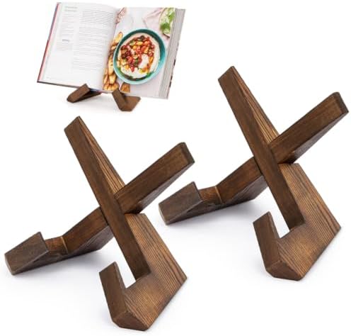 PUERSI Cookbook Stand for Kitchen, Recipe Book Holder for Kitchen Counter