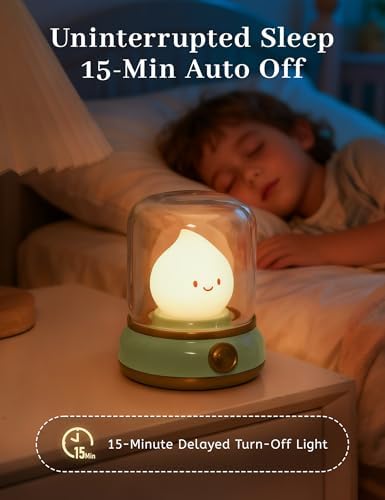 Cute Kids Night Light with White Noise, Rechargeable Sleep Timer