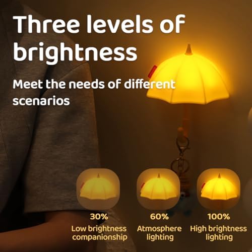 Umbrella Night Light for Kids, Silicone Lamp for Kids Room Entryway Decor