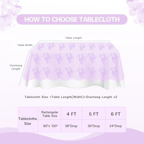 Lace Tablecloth Chic Table Fabric 60x120 Inch for Farmhouse Rustic Wedding