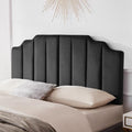 King Upholstered Headboard, Velvet Head Board, Tufted King Headboard Only