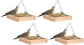 Wild Wings Cedar Tray Bird Feeder | Universal Seed | For Cardinals & Jays | Rust-Free Hardware | Pack of 4