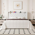 Allewie King Size Bed Frame, Storage Headboard & Charging Station, White