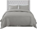 Madison Park Amelia Upholstered Headboard | Nail Head Trim Wingback Button Tufted | King, Grey