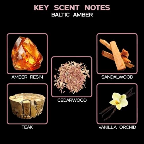 Reed Diffuser Set - Baltic Amber Scented Diffuser with Sticks