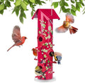 Kingsyard Metal Bird Feeders for Outdoors Hanging, Tube Bird Feeder