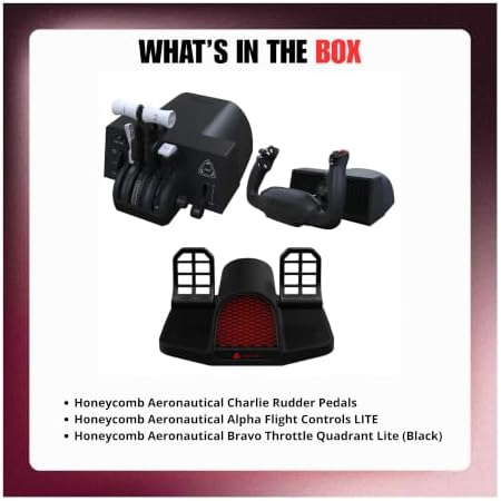Honeycomb Aeronautical PC Flight Simulator Complete Bundle (3 Items)