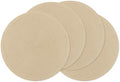 SHACOS 15 inch Round Braided Placemats Set of 4 Cotton Polyester Place Mats Washable Kitchen Dining Table Mats for Dinner Party Table Decor (Light Beige, 4)