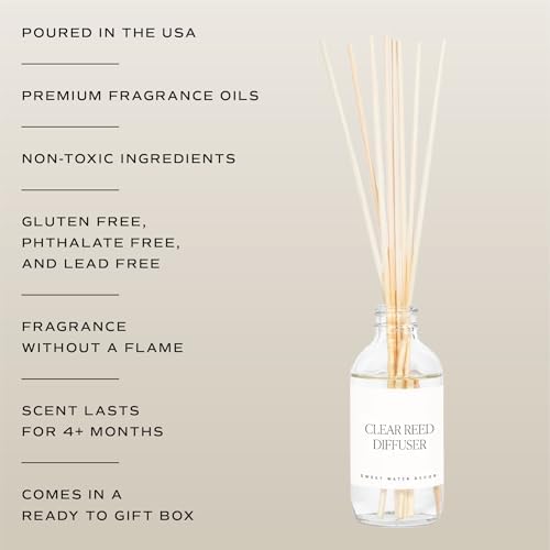 Sweet Water Decor Relaxation Reed Diffuser Set - Eucalyptus, Peppermint, Cedar, Patchouli Scented Diffusers - Reed Diffusers for Home with Long Lasting Fragrance - Oil Reed Diffuser - Made in the USA