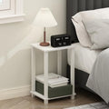 Furinno Simplistic Toolless 2-Tier Compact Night Stand, White