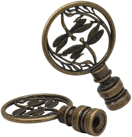 Biaungdo 2 Pack Double Dragonflies Lamp Finial, Antique Bronze