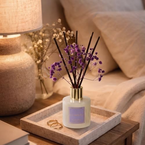 COCORRÍNA Reed Diffuser - Lavender Thyme 3.38 fl oz Reed Diffuser for Bedroom Bathroom Home Décor