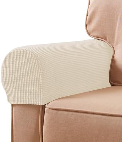SUBRTEX Stretch Couch Arm Covers Set of 2, Non-Slip Sofa Armrest Slipcovers