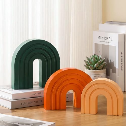 Set of 3 Boho Shelf Decoration Wooden Arch Decor