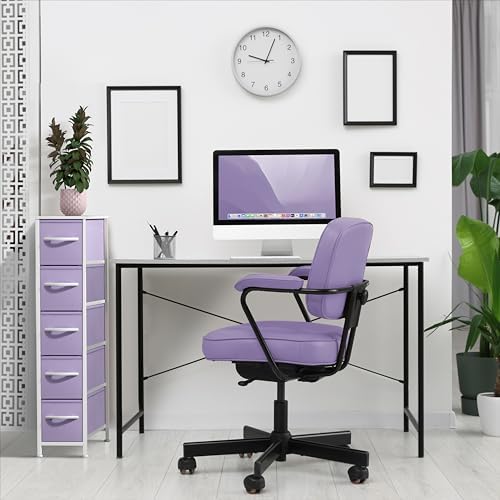 Sorbus 5-Drawer Narrow Dresser for Bedroom (Pastel Purple)
