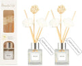 2PCS Reed Diffuser Set, 1.7 oz Scent Diffuser with Sticks, Freesia Scent