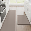 StepRite 1-Inch Kitchen Mats for Floor, 2-Piece Anti-Fatigue Rugs, Khaki