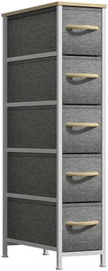 Sorbus 5-Drawer Narrow Dresser for Bedroom (Beige)