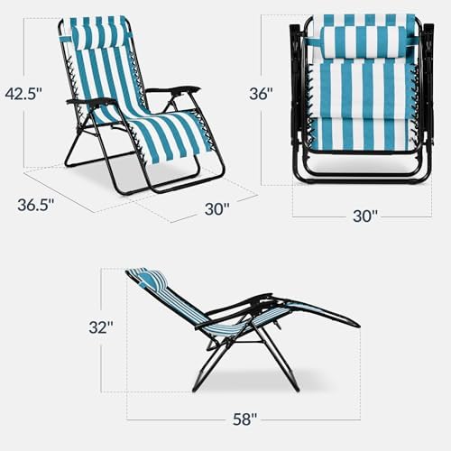 Best Choice Products Set of 2 Extra Wide Zero Gravity Chair Recliner