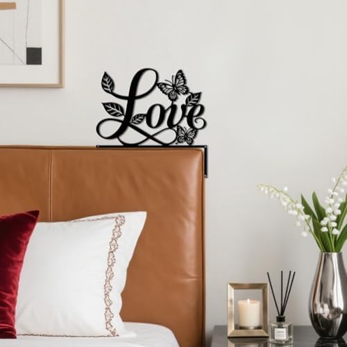 CUTHOLLOW Love and Butterfly Door Topper Sign Metal Wall Art Decor
