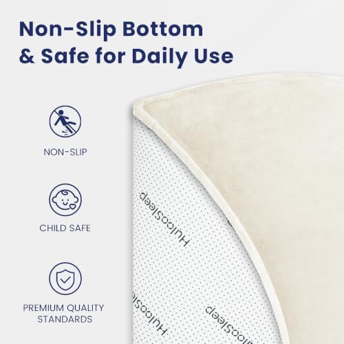 Ultra Soft Baby Play Mat for Floor,1.3" Thick Elasti-Foam 47in Round Mat for Toddlers Infant Kids,Non-Slip Backing Safe for Crawling&Tummy Time,Tatami Style(Cream)