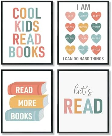 ULEGIE Reading Corner Decor for Classroom Homeschool Cool Kids Read Book