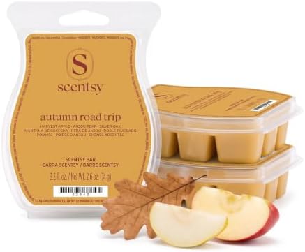 Scentsy Wax Melts, Autumn Road Trip 3 Bar Set, Paraffin Wax Cubes, 7.8 oz