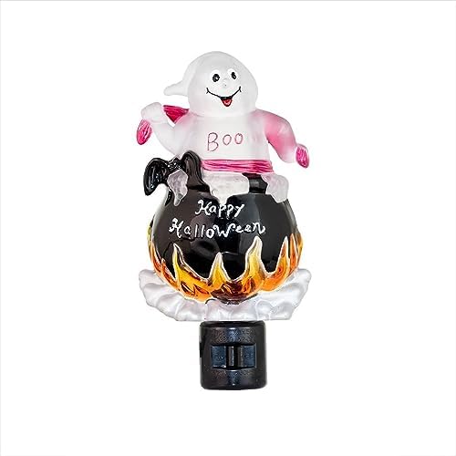 Novelty Lights LED Ghost in Cauldron Halloween Decoration Night Light