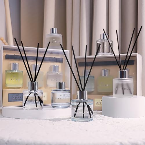 3 Pack Fragrance Reed Diffusers, 50ML Clean Linen Cotton Citrus Orange