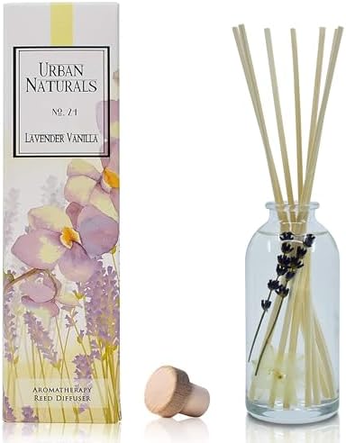 Urban Naturals Reed Diffuser Set, Lavender Vanilla - Bathroom Shelf Décor