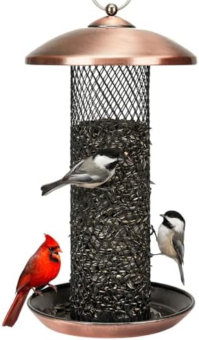 Kingsyard Wild Bird Feeders for Outdoors Hanging, All Metal