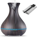 Aroma Essential Oil Diffuser, 400ml Ultrasonic Cool Mist Humidifier with Waterless Auto Shut-Off and Cleaning Kit for Home, Yoga, Office, Spa, Bedroom, Baby Room - Wood Grain