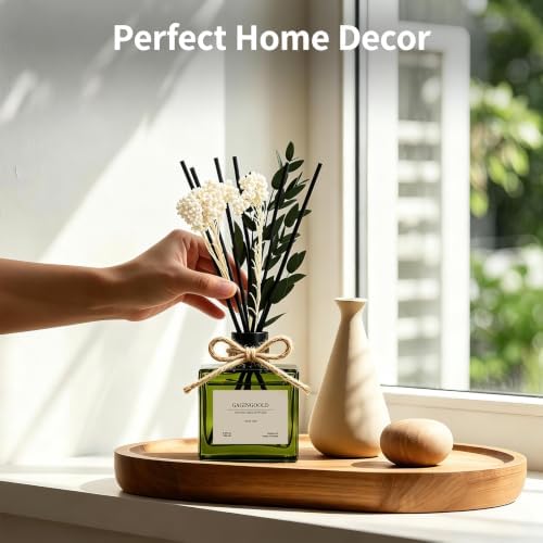 Reed Diffuser, 6.1 oz Citrus Mint Scent Diffuser with Sticks & Dried Flowers, 120 Days Long Lasting diffusers for Home, Elegant Fragrance for Bathroom Bedroom Office Decor Air Fresh