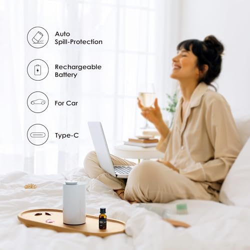 Airversa AN6 Waterless Diffuser for Essential Oil for Home, Room, Lavander