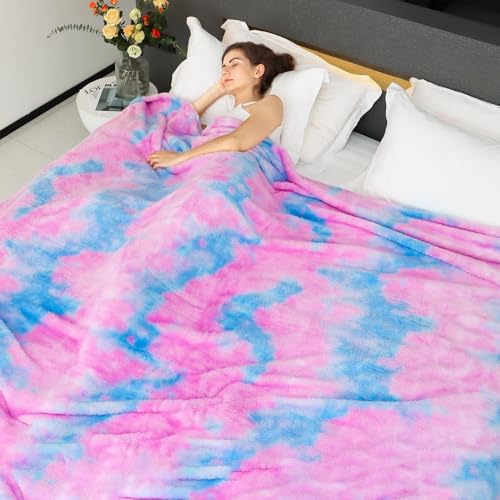 MUGD Lightweight Blanket Fleece Big Blanket Fuzzy Throw Blanket for Bed Queen Size