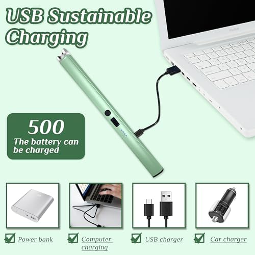 2 PCS Candle Lighter,Windproof Flameless Rechargeable Electric Lighter