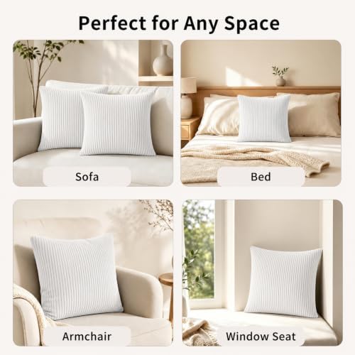 1 Pack 18 x 18 Decorative Throw Pillows with Insert Included