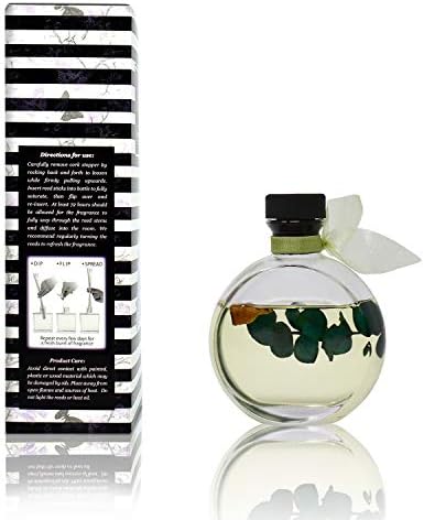 Reed Diffuser Set, Unwind Eucalyptus & Mint Scented Oil Diffuser with Sticks, Home Fragrance Accessories for Bathroom Shelf Decor, Aroma Diffusers for Home or Office Desk, USA Made