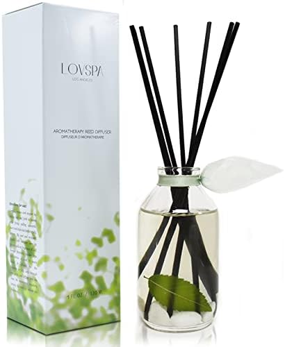 Reed Diffuser Set - Zen White Tea & Ginger Scented Diffuser with Sticks