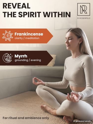 Frankincense Oman & Myrrh Incense Set - 100% Natural Aromatic Tree Gum Sap, Enhances Meditation - 2 x 40g