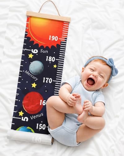 Growth Height Chart for Kids, Removable 79"x7.9" (Planet)