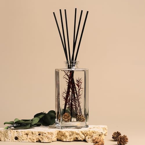 Wood & Willow Reed Diffuser Set with Dried Flowers (Red Berry & Oak)