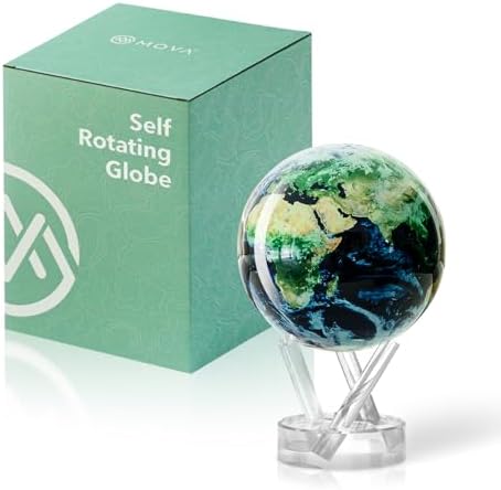 MOVA Self Rotating Globe, Earth with Clouds Classic (4.5")