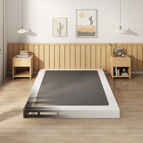EMODA King Box Spring Bed Base 5 Inch Mattress Foundation with Fabric Cover