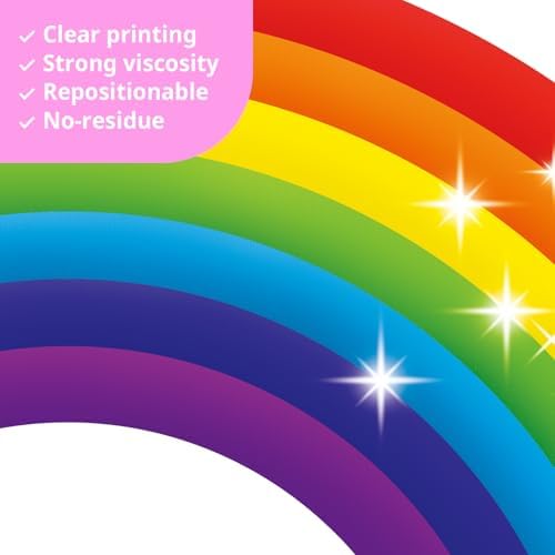 DECOWALL Rainbow Wall Decals Stickers Clouds Stars Colorful Decor (SG2-114)